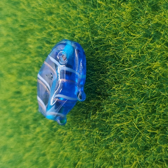 Artisan Blue Glass Fish Charm P317 - Picture 2 of 3